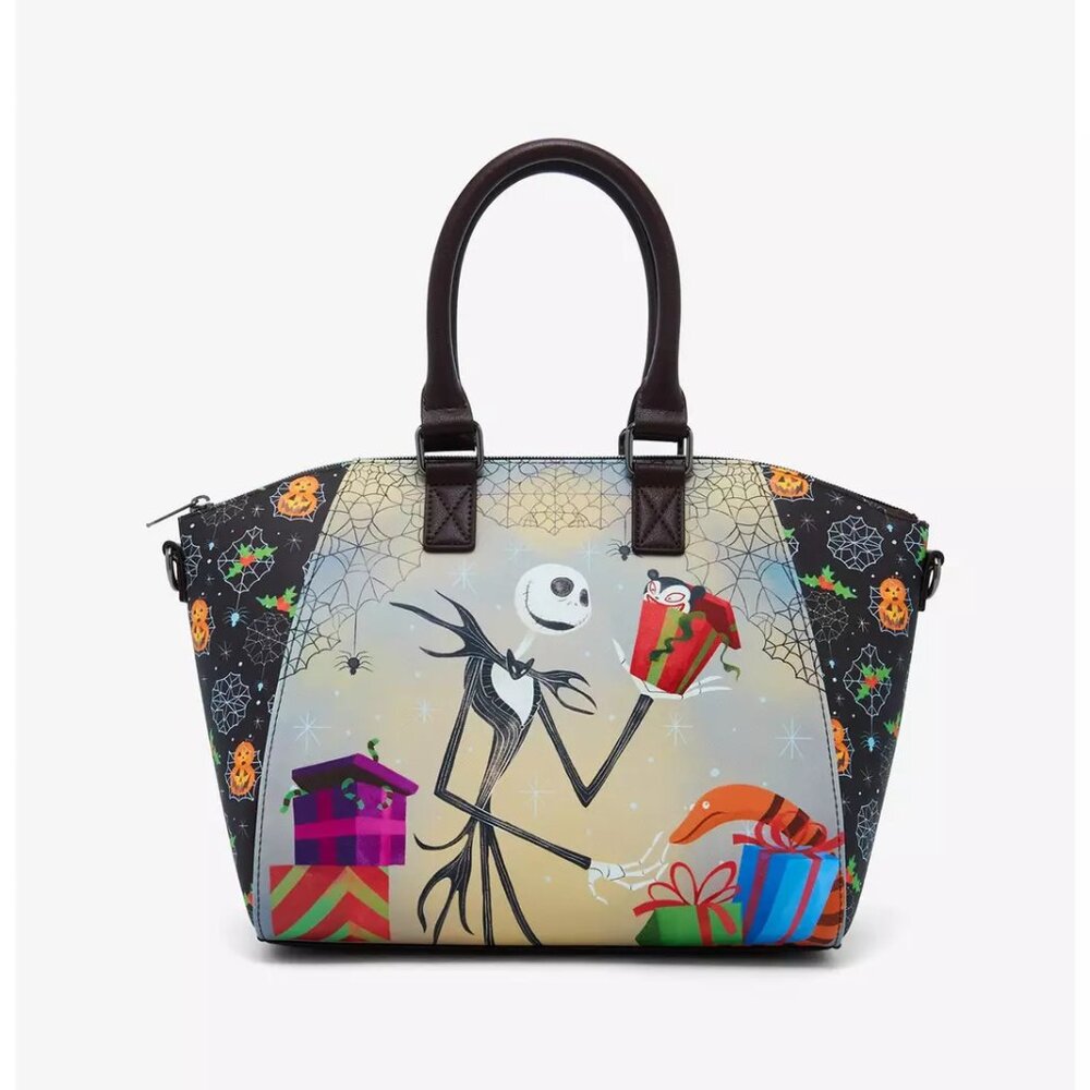 Loungefly The Nightmare Before Christmas Jack Presents Satchel Bag - NWT